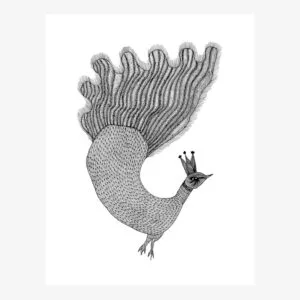 Peacock with Fiery Tail