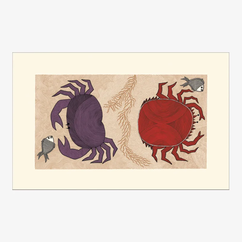 The Crab and the Spider Crab Card - Tara Books