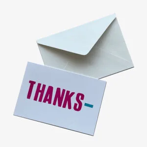 Thanks- Card